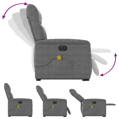 vidaXL Massagesessel Aufstehhilfe Elektrisch Dunkelgrau