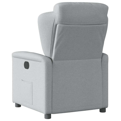vidaXL Fauteuil relax électrique Gris clair Tissu