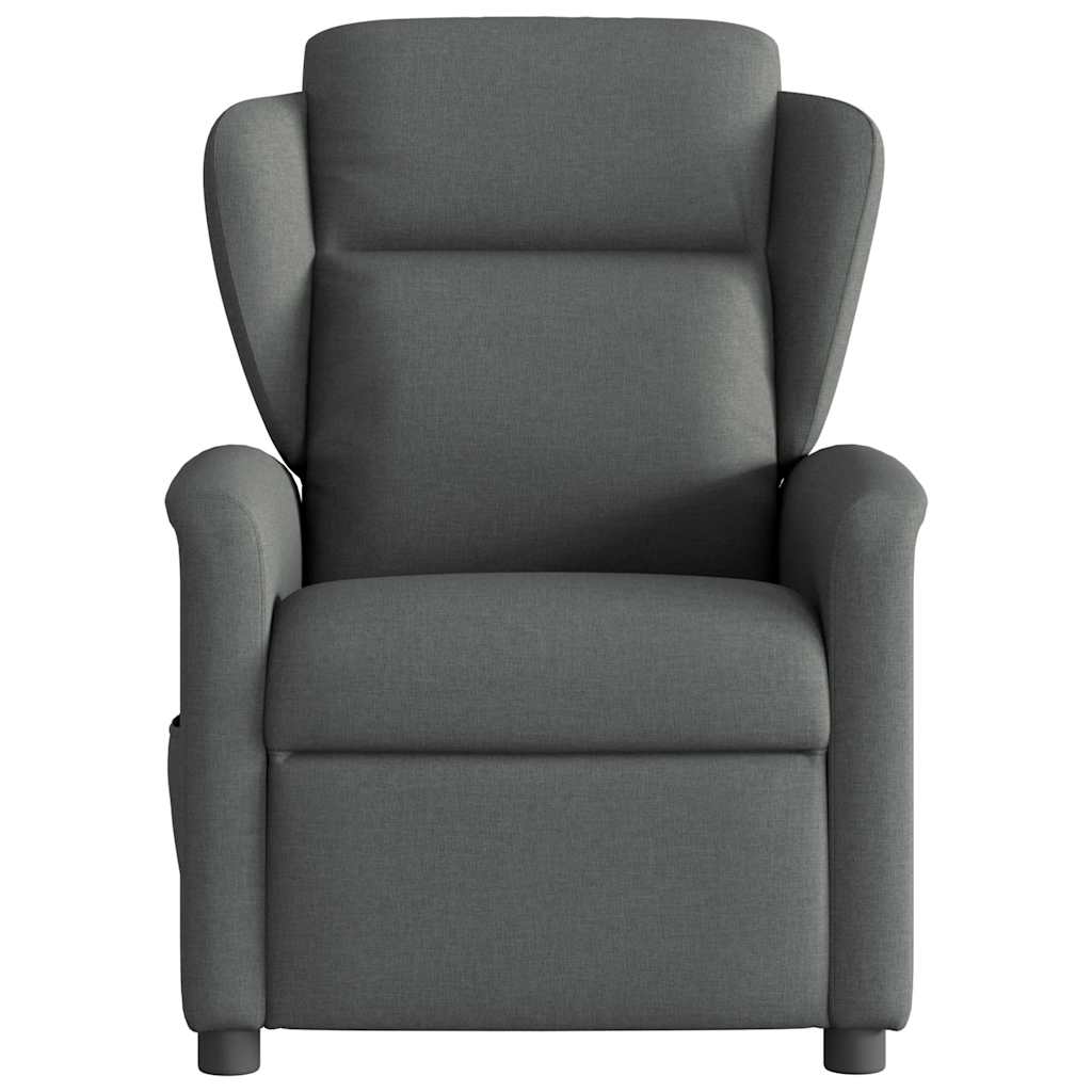 vidaXL Fauteuil relax électrique en tissu gris foncé