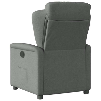 vidaXL Fauteuil relax électrique en tissu gris foncé