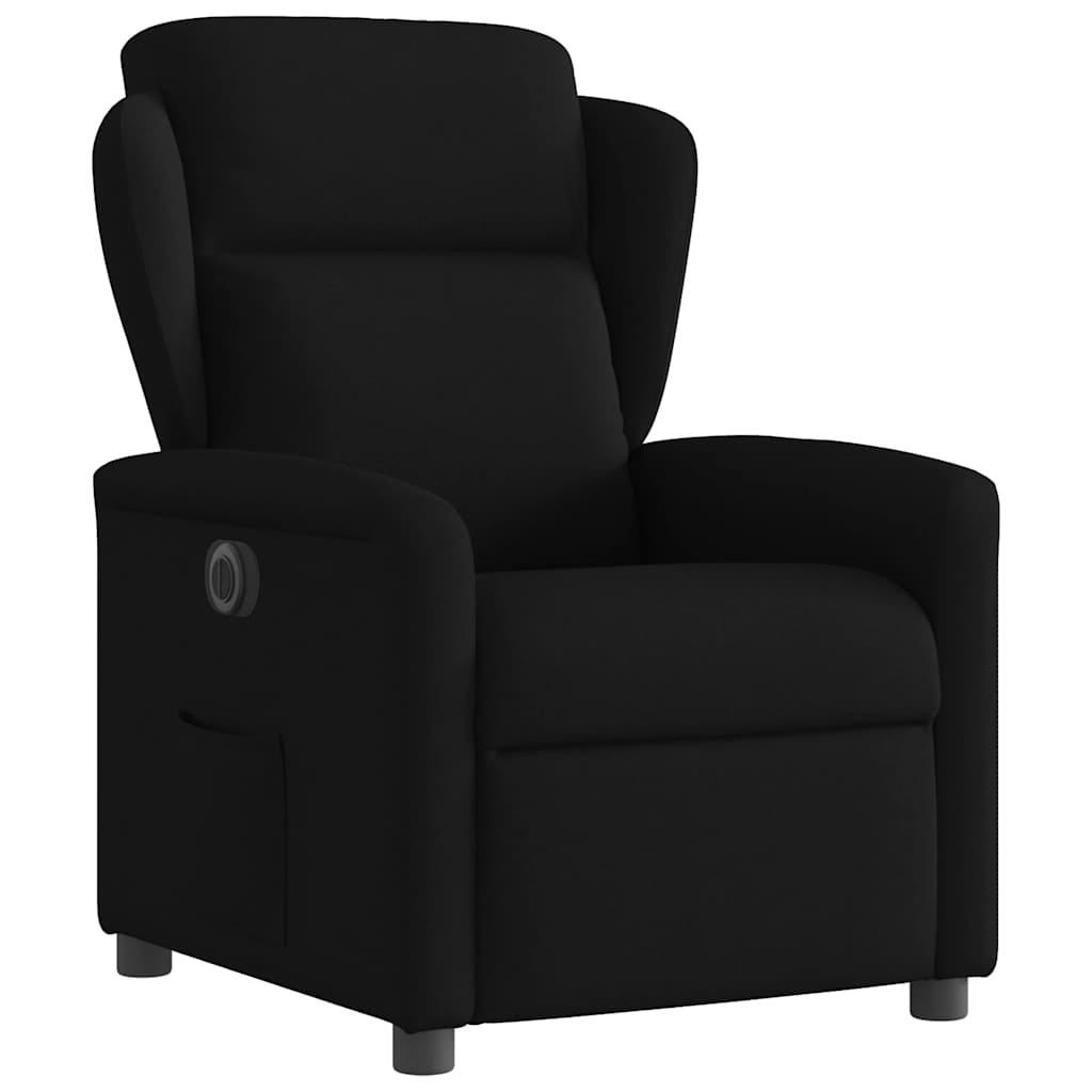 vidaXL Fauteuil relax électrique noir en tissu