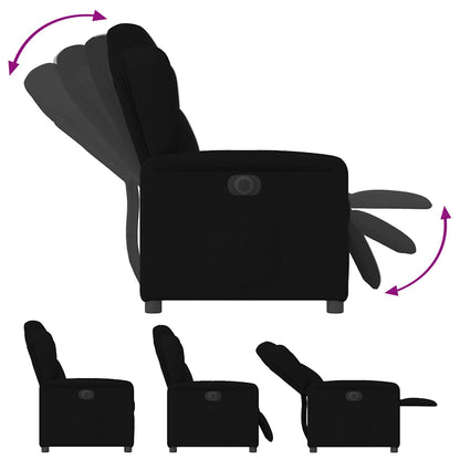 vidaXL Fauteuil relax électrique noir en tissu
