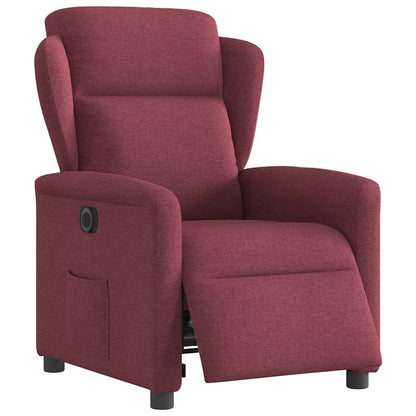 vidaXL Fauteuil relax électrique tissu rouge bordeaux