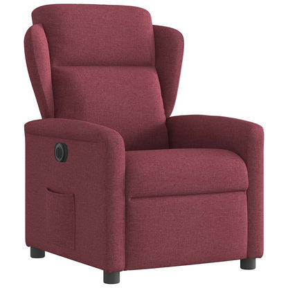 vidaXL Fauteuil relax électrique tissu rouge bordeaux