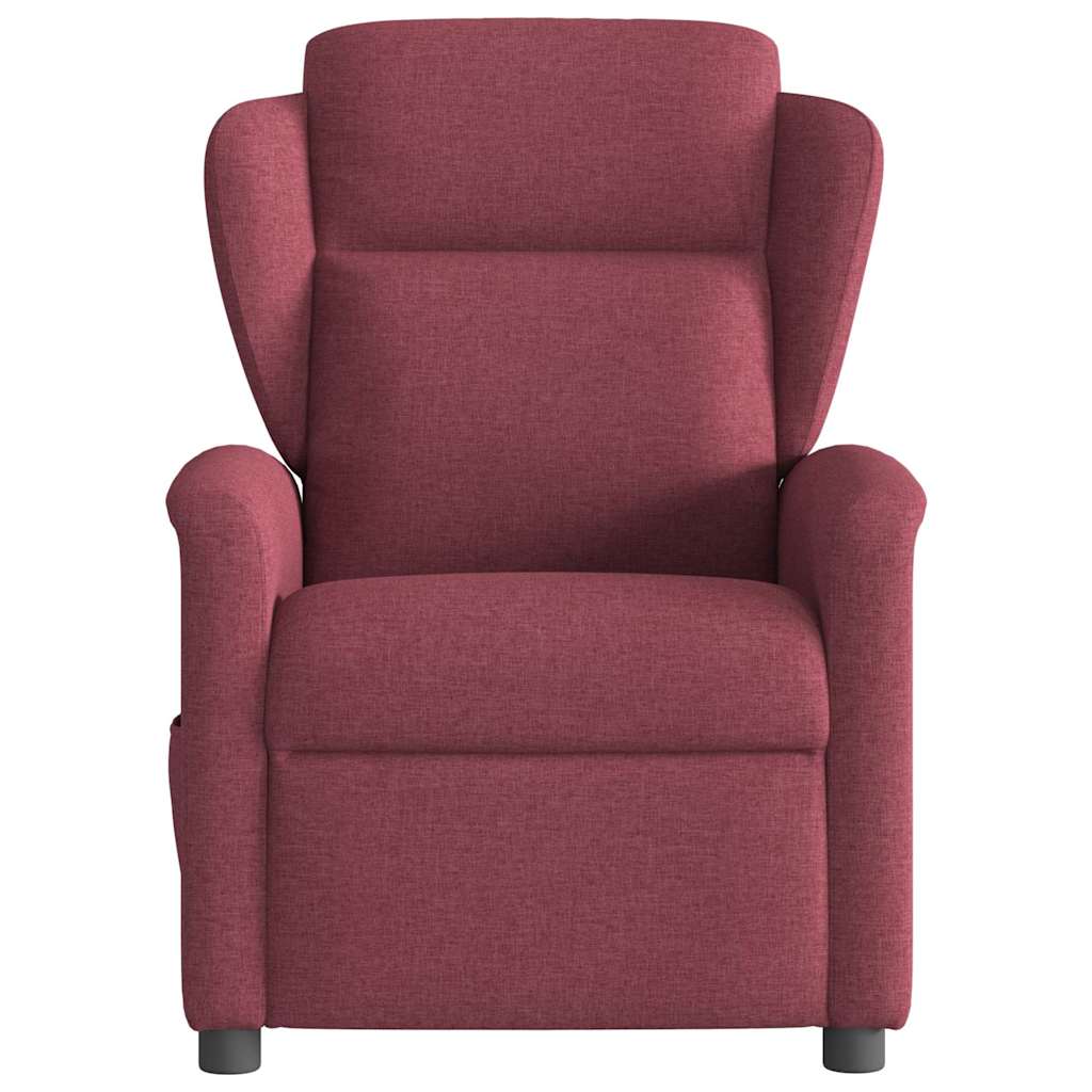 vidaXL Fauteuil relax électrique tissu rouge bordeaux
