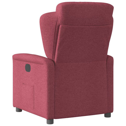 vidaXL Fauteuil relax électrique tissu rouge bordeaux