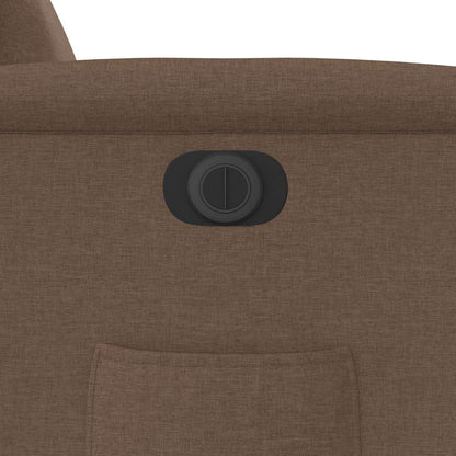 vidaXL Fauteuil de Relaxation Électrique Marron Tissu