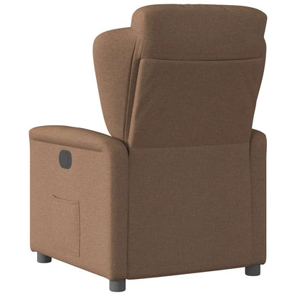 vidaXL Fauteuil de Relaxation Électrique Marron Tissu
