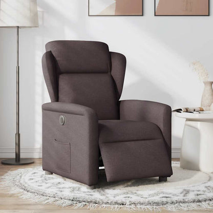 vidaXL Relaxsessel Elektrisch Dunkelbraun Stoff