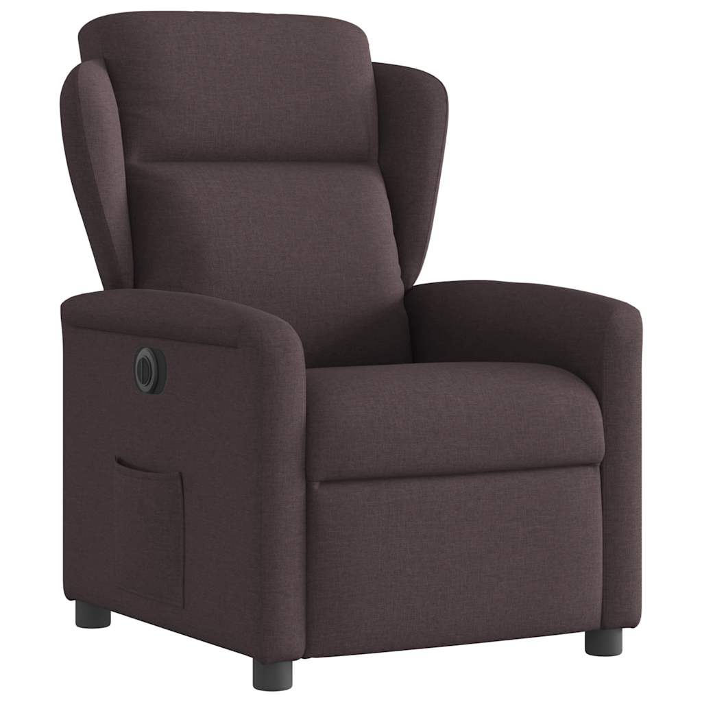 vidaXL Relaxsessel Elektrisch Dunkelbraun Stoff