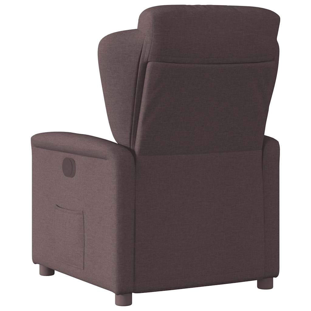 vidaXL Relaxsessel Elektrisch Dunkelbraun Stoff