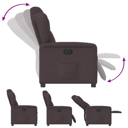 vidaXL Relaxsessel Elektrisch Dunkelbraun Stoff