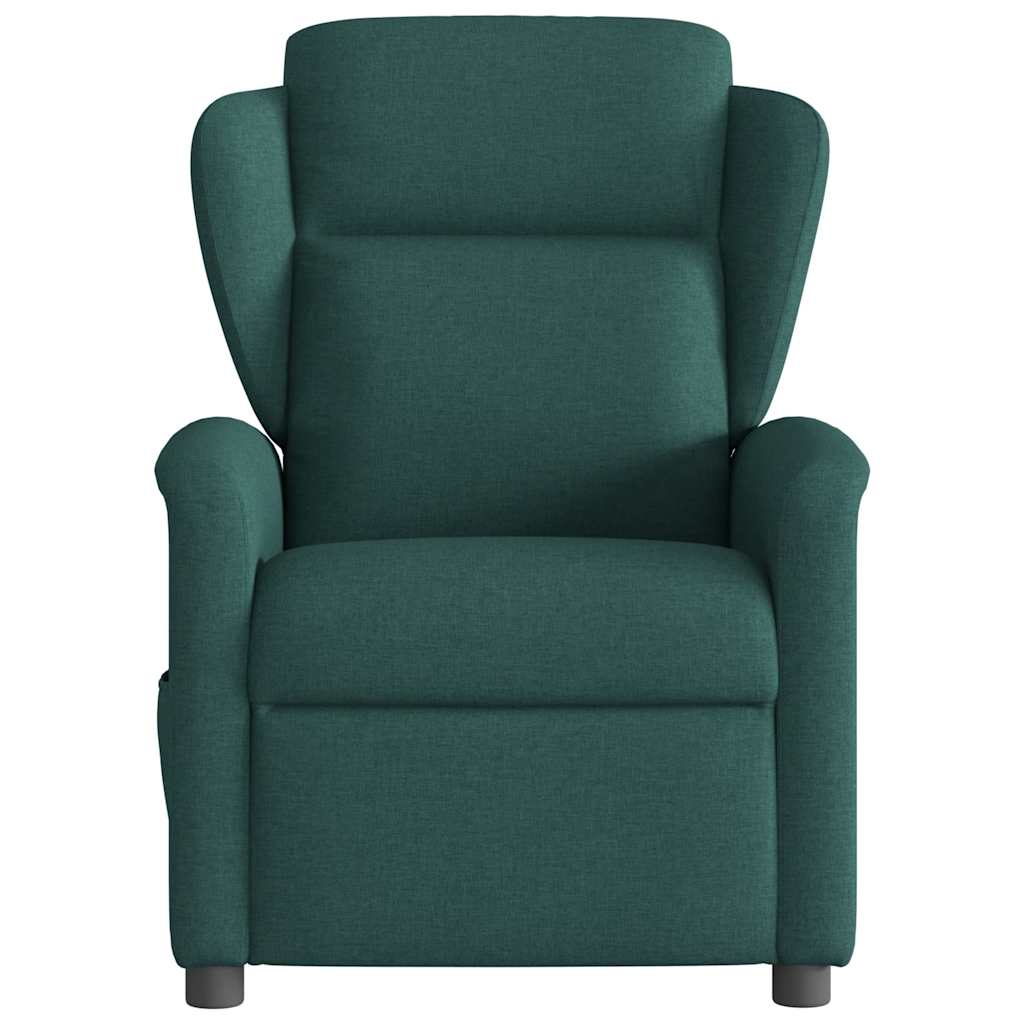 vidaXL Fauteuil relax électrique Vert foncé Tissu