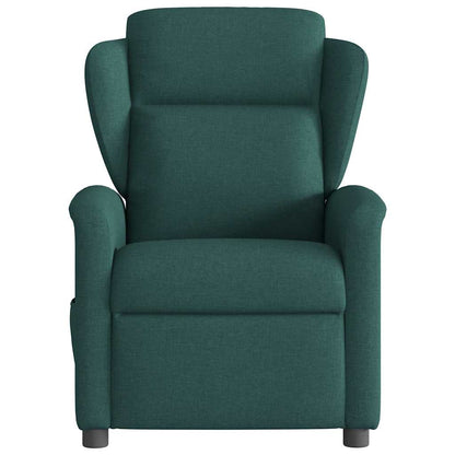vidaXL Fauteuil relax électrique Vert foncé Tissu