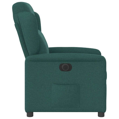 vidaXL Fauteuil relax électrique Vert foncé Tissu
