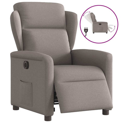 vidaXL Fauteuil relax électrique tissu taupe