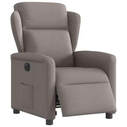 vidaXL Fauteuil relax électrique tissu taupe