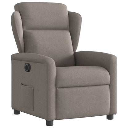 vidaXL Fauteuil relax électrique tissu taupe