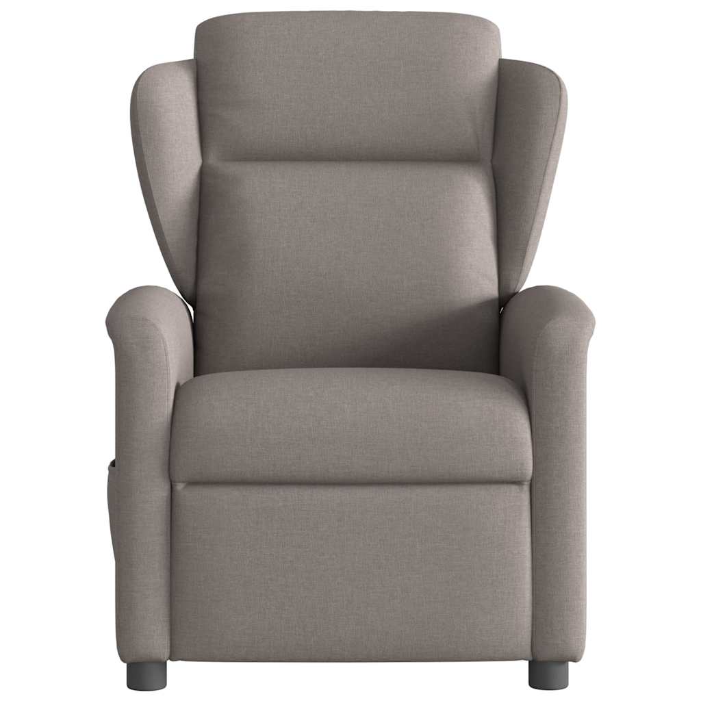 vidaXL Fauteuil relax électrique tissu taupe