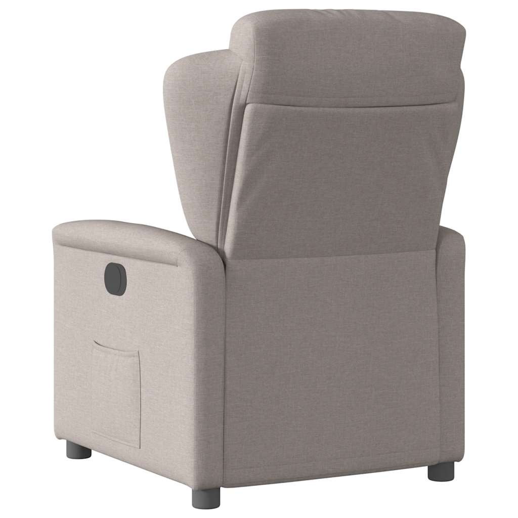 vidaXL Fauteuil relax électrique tissu taupe