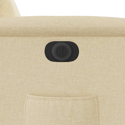 vidaXL Fauteuil de relaxation électrique crème tissu