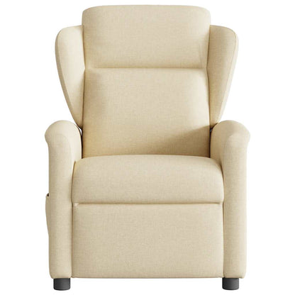 vidaXL Fauteuil de relaxation électrique crème tissu