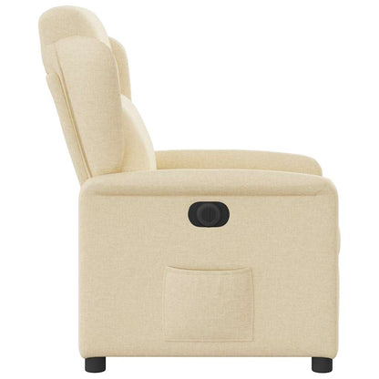 vidaXL Fauteuil de relaxation électrique crème tissu