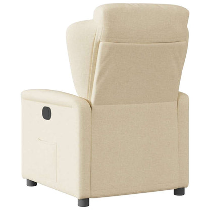 vidaXL Fauteuil de relaxation électrique crème tissu