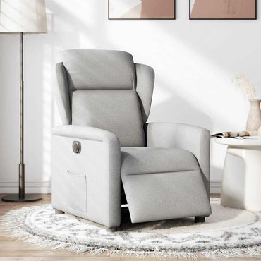 vidaXL Relaxsessel Elektrisch Wolkengrau Stoff