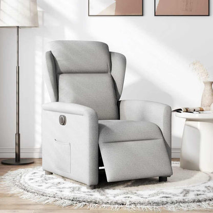 vidaXL Relaxsessel Elektrisch Wolkengrau Stoff