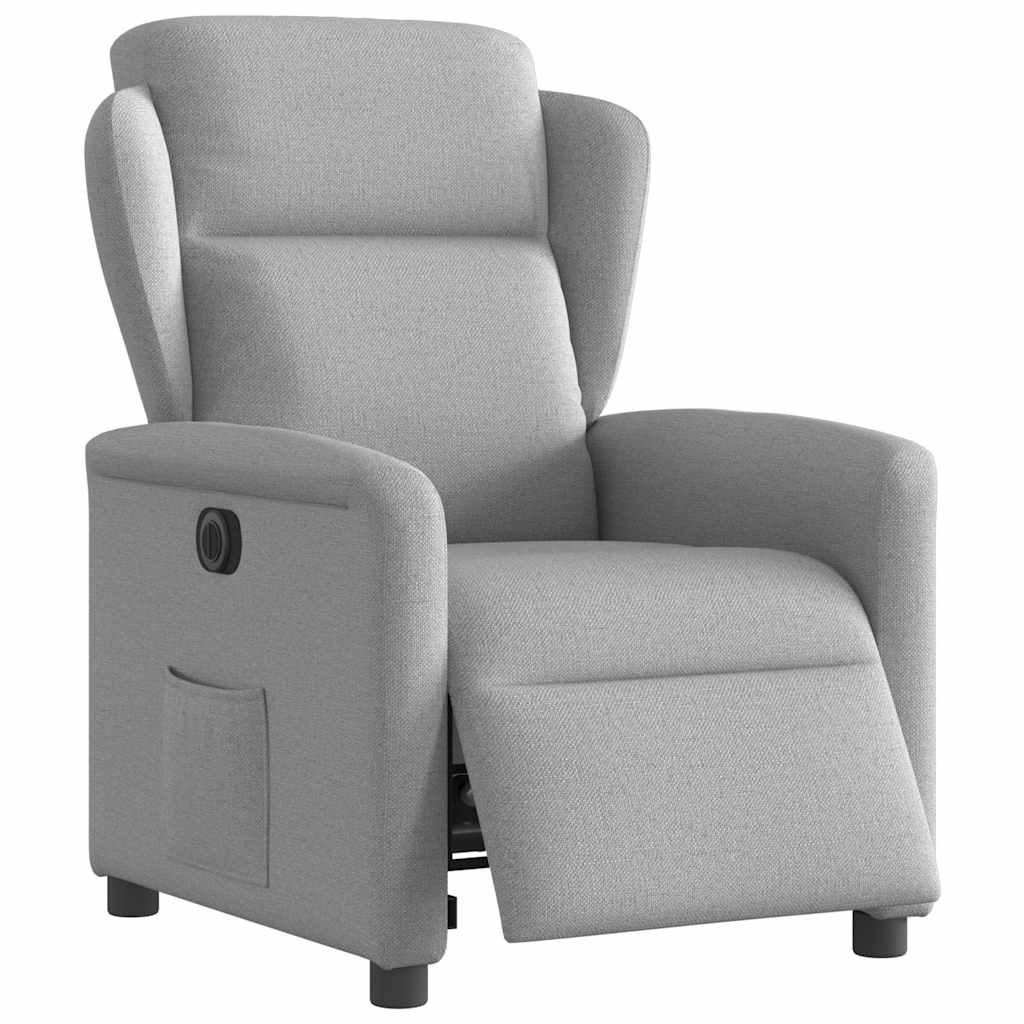 vidaXL Relaxsessel Elektrisch Wolkengrau Stoff
