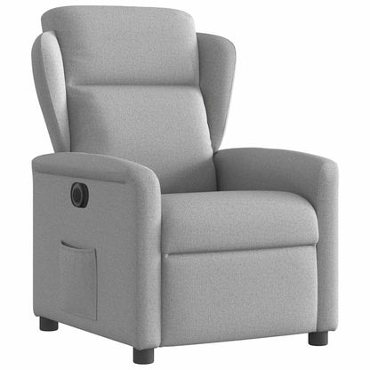 vidaXL Relaxsessel Elektrisch Wolkengrau Stoff