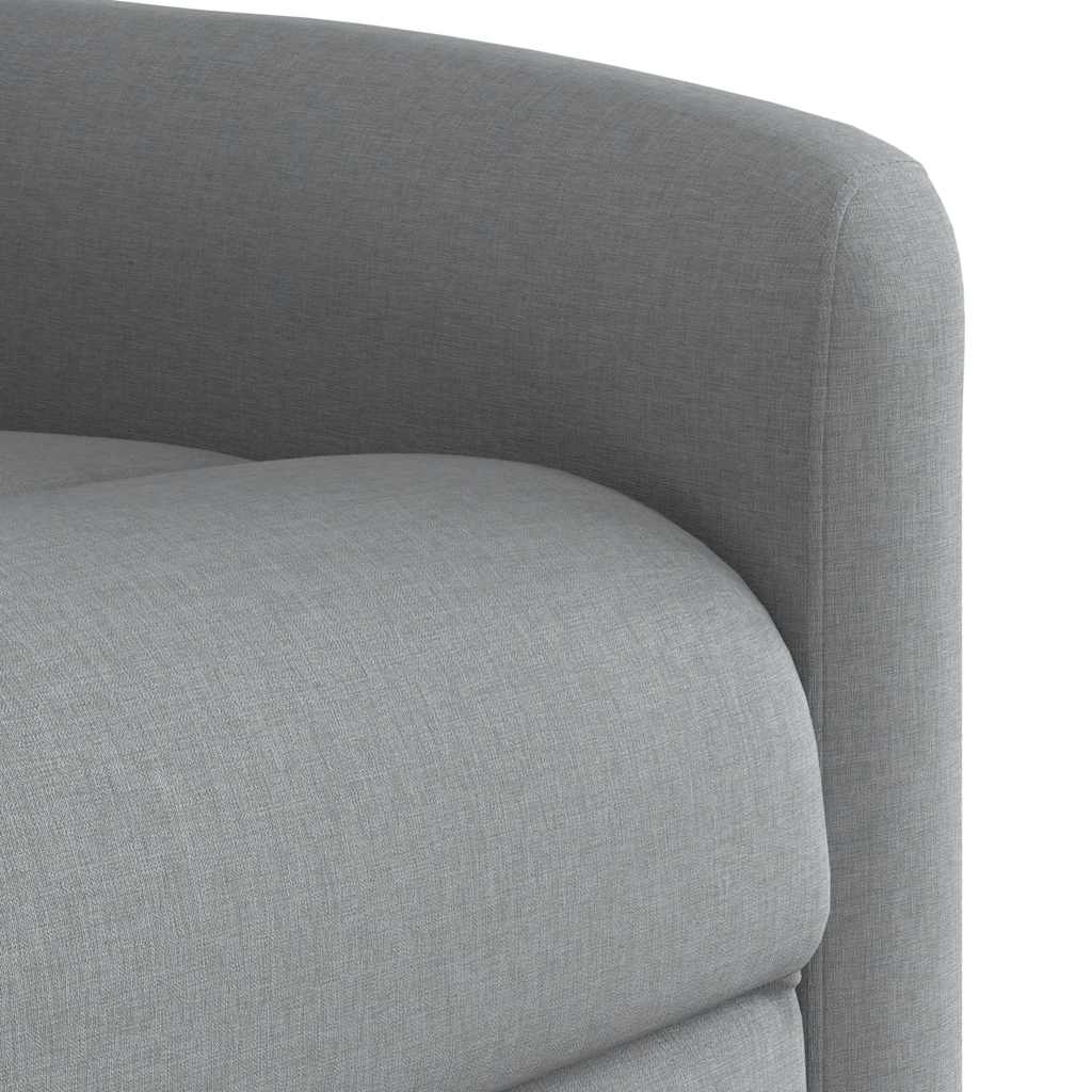 vidaXL Massagesessel Elektrisch Hellgrau Stoff