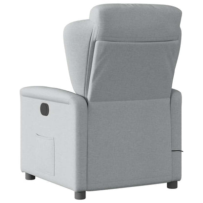 vidaXL Massagesessel Elektrisch Hellgrau Stoff