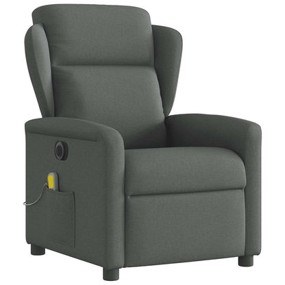 vidaXL Massagesessel Elektrisch Dunkelgrau Stoff