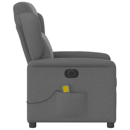 vidaXL Massagesessel Elektrisch Dunkelgrau Stoff