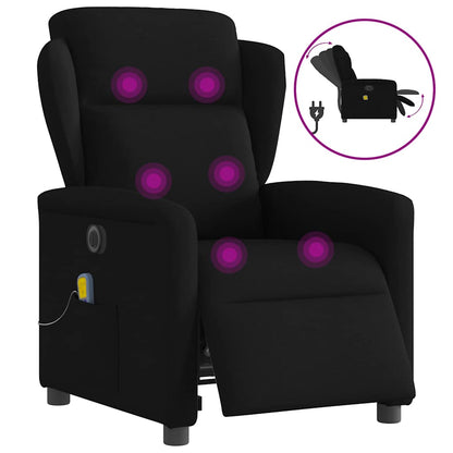 vidaXL Fauteuil de massage électrique Noir Tissu