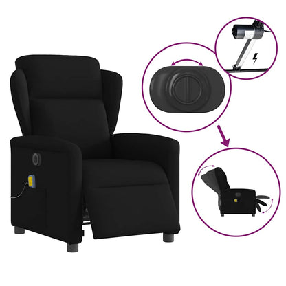 vidaXL Fauteuil de massage électrique Noir Tissu