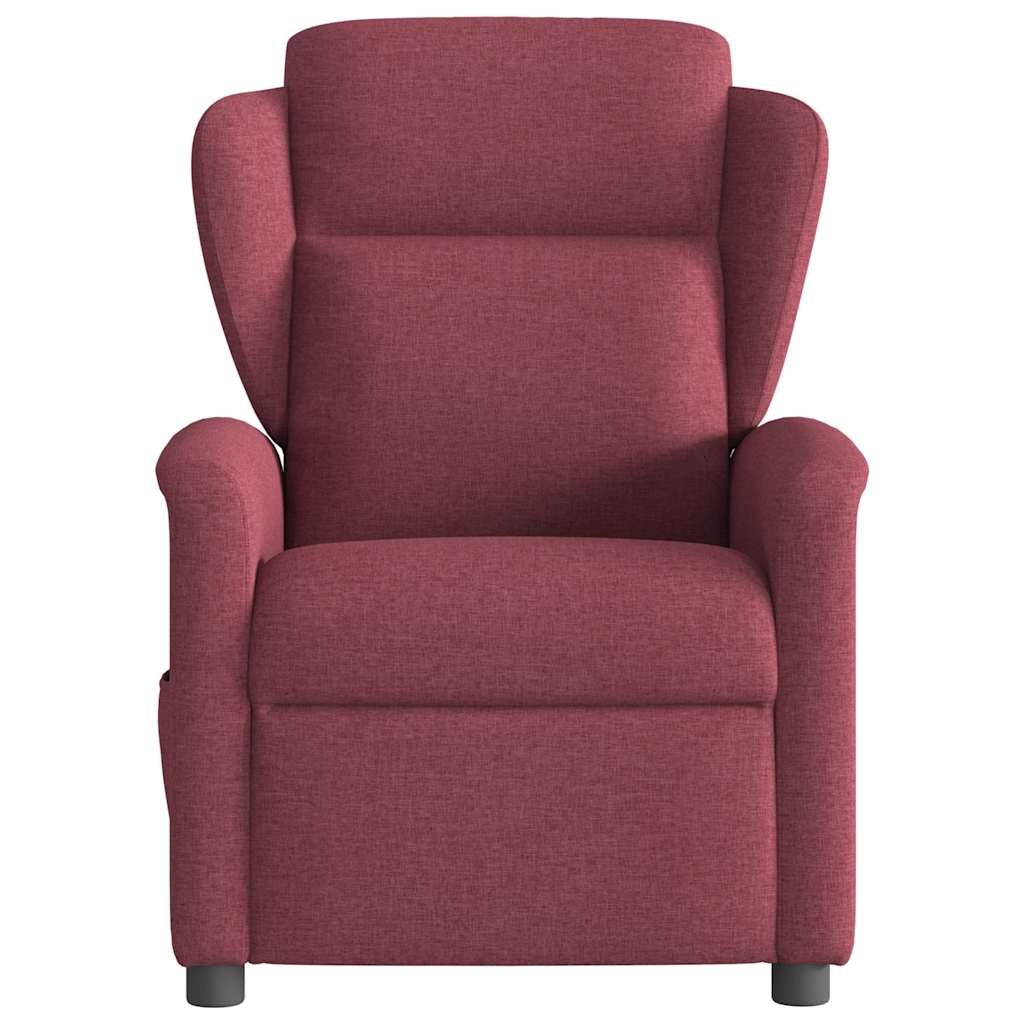 vidaXL Massagesessel Elektrisch Weinrot Stoff