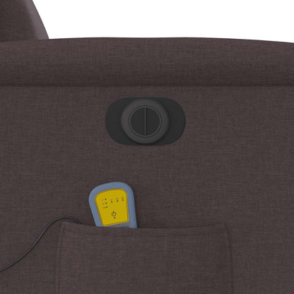 vidaXL Massagesessel Elektrisch Dunkelbraun Stoff