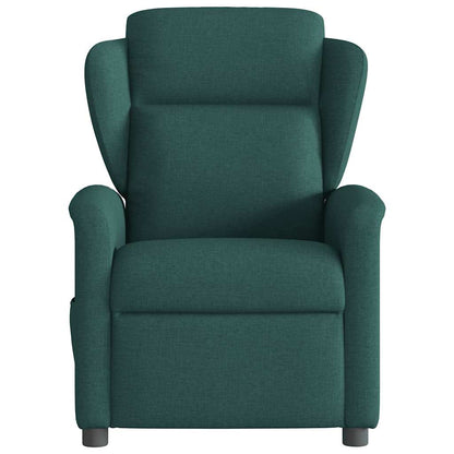 vidaXL Fauteuil de massage électrique Vert foncé Tissu