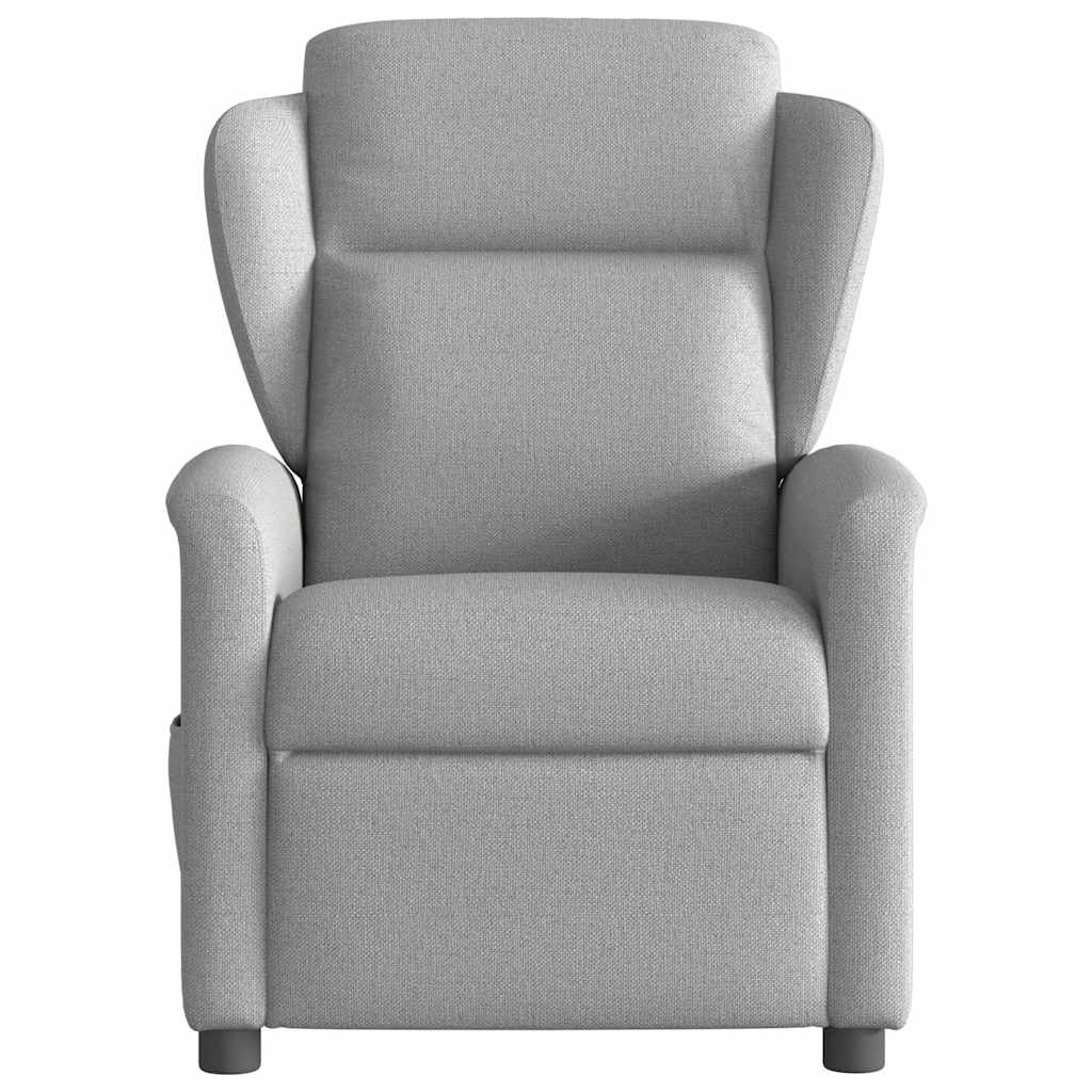vidaXL Fauteuil de massage électrique Gris nuage en tissu