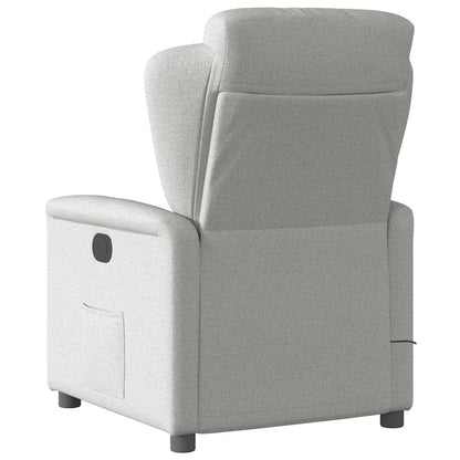 vidaXL Fauteuil de massage électrique Gris nuage en tissu