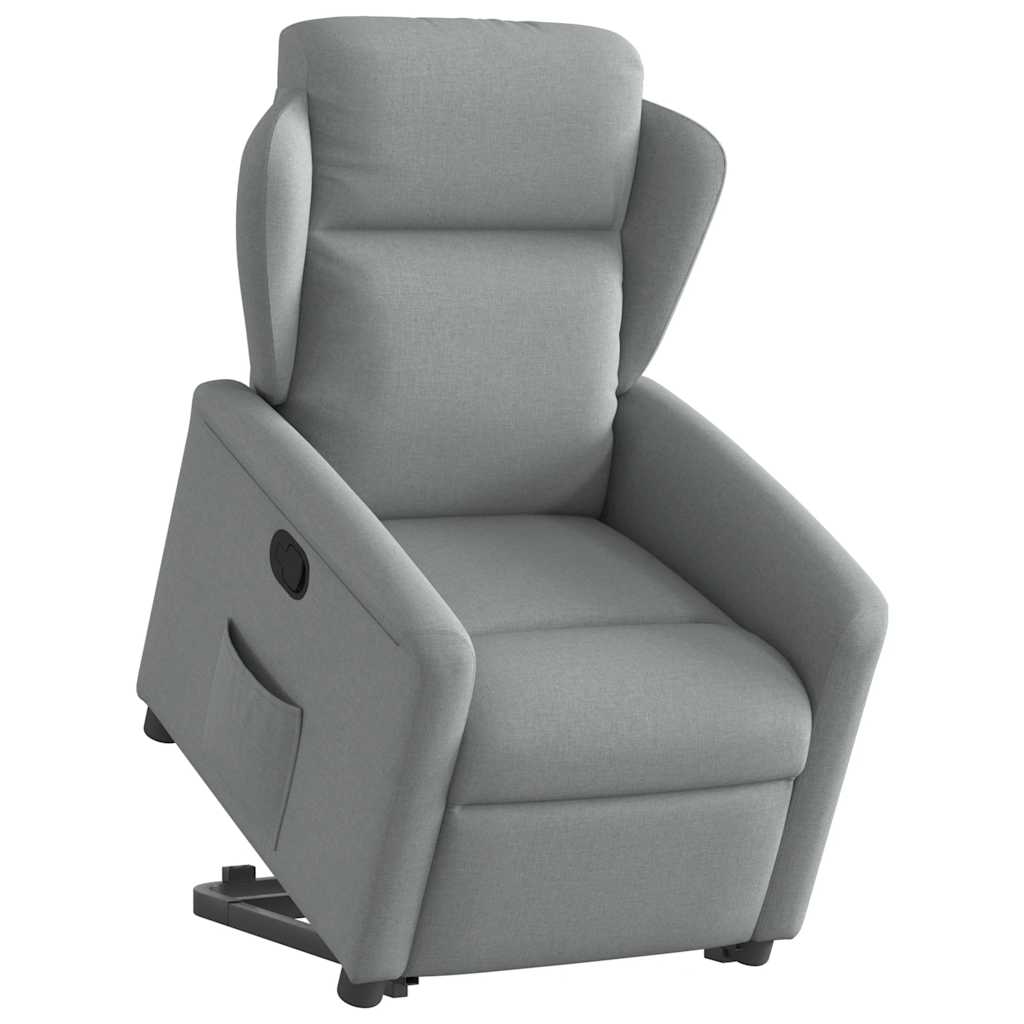 vidaXL Fauteuil inclinable releveur tissu gris clair