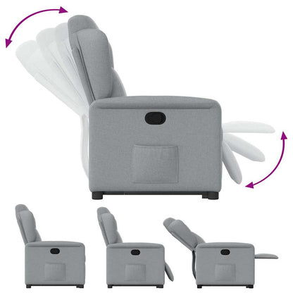 vidaXL Fauteuil inclinable releveur tissu gris clair