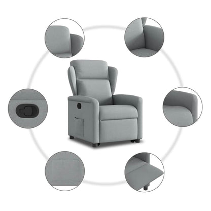 vidaXL Fauteuil inclinable releveur tissu gris clair