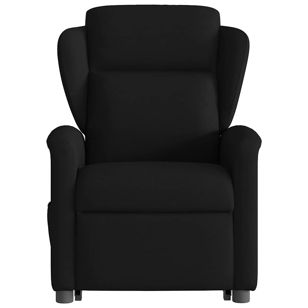 vidaXL Fauteuil releveur noir en tissu