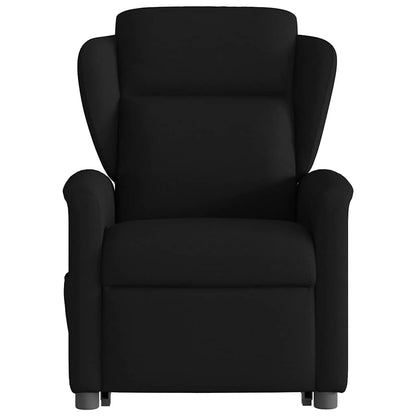 vidaXL Fauteuil releveur noir en tissu