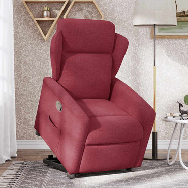 vidaXL Relaxsessel mit Aufstehhilfe Weinrot Stoff
