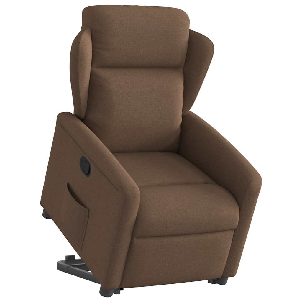 vidaXL Relaxsessel mit Aufstehhilfe Braun Stoff